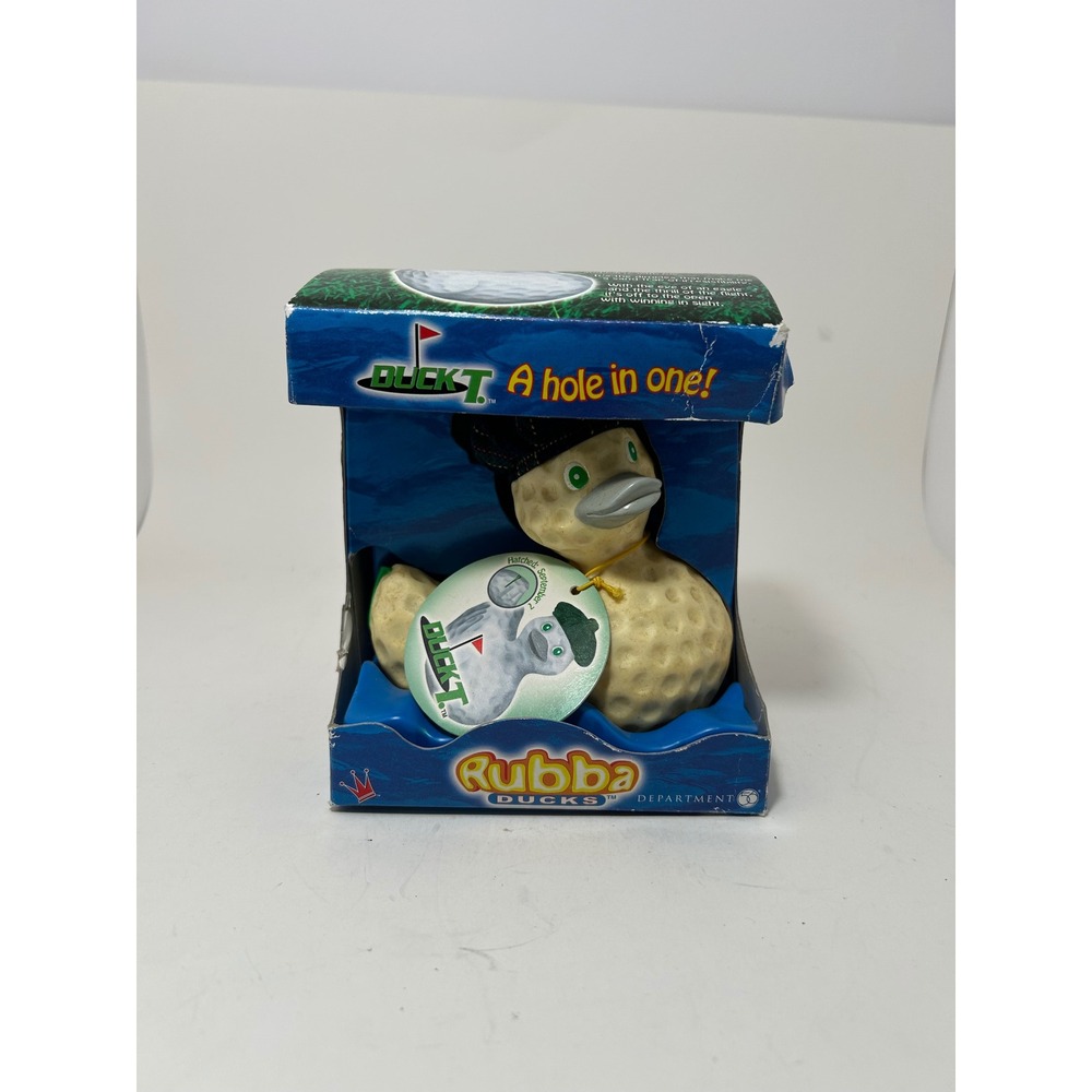 Department 56 Rubba Ducks T Golf Ball Texture Rubber Duck Plaid Hat 56.43002
